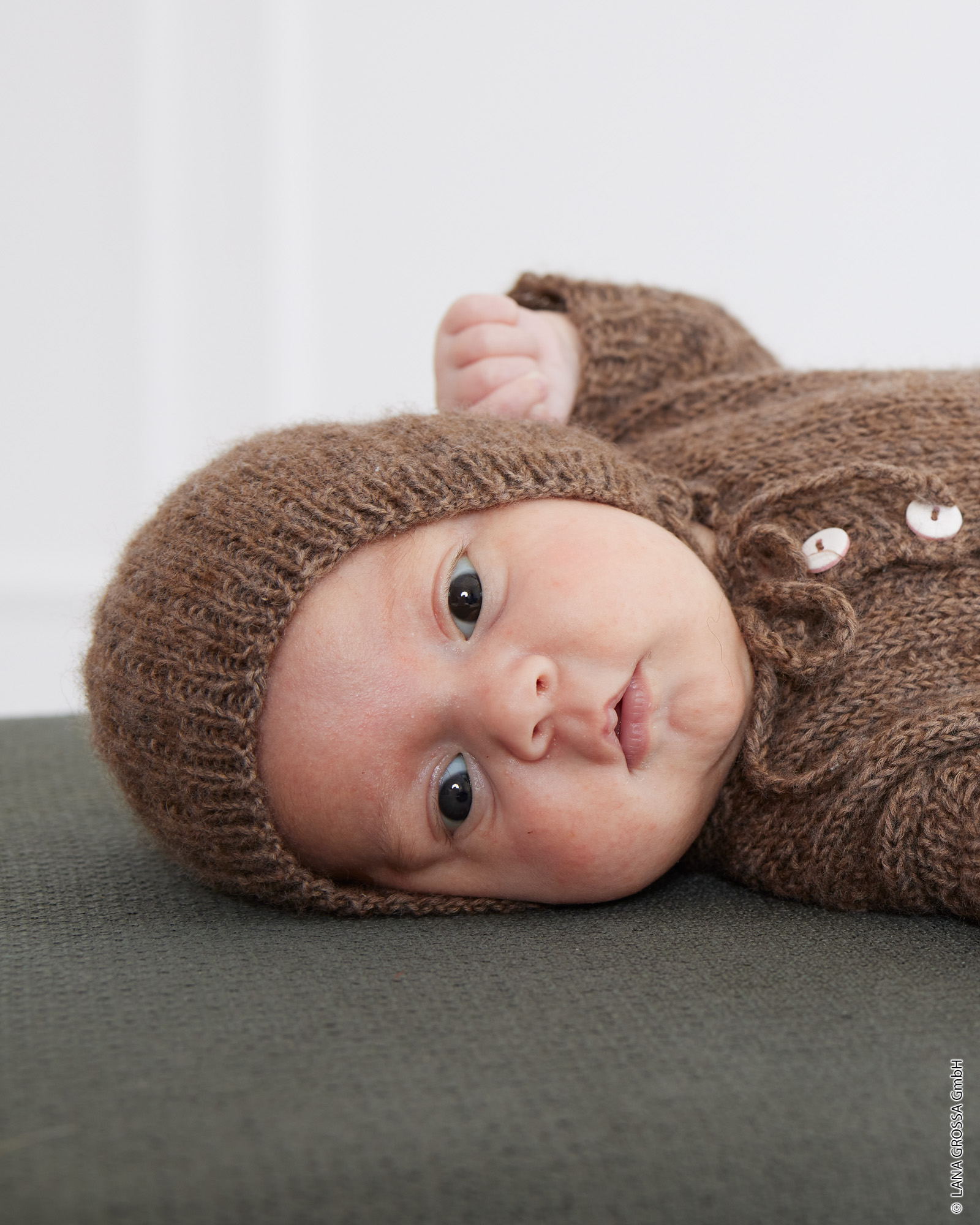 Strickset Mütze Mit Streifenmuster Aus Ecopuno Von Lana Grossa 1 Mütze Mit Streifenmuster - Ecopuno