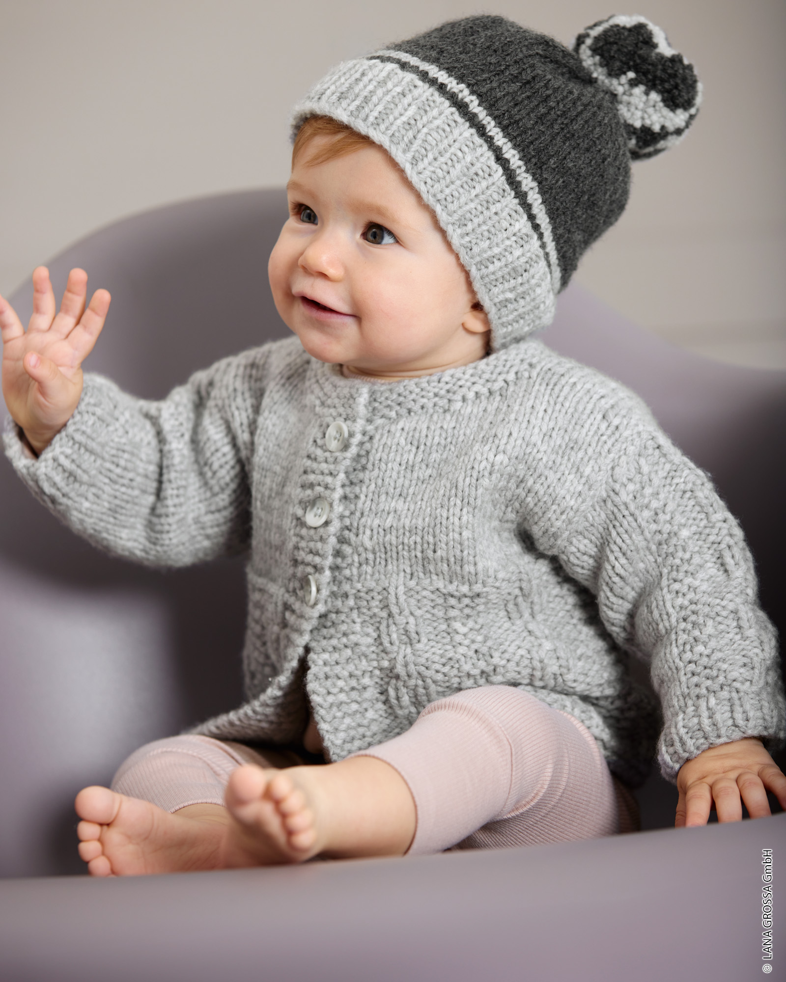 Strickset Jacke Mit Strukturmuster Aus Cool Merino Big Von Lana Grossa 1 Jacke Mit Strukturmuster - Cool Merino Big