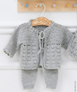 Strickset Häkeljäckchen Mit Muschelmuster Aus Cool Wool Baby Von Lana Grossa 5 Strickset Häkeljäckchen Mit Muschelmuster Aus Cool Wool Baby Von Lana Grossa – Bild 3