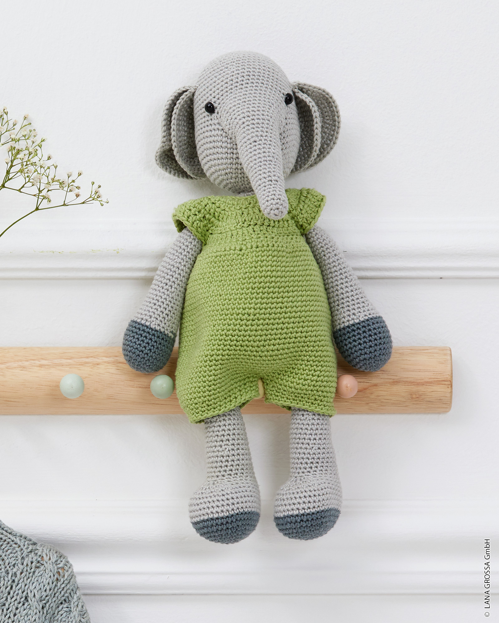 Strickset Häkelelefant Aus Cotone Von Lana Grossa 1 Häkelelefant - Cotone