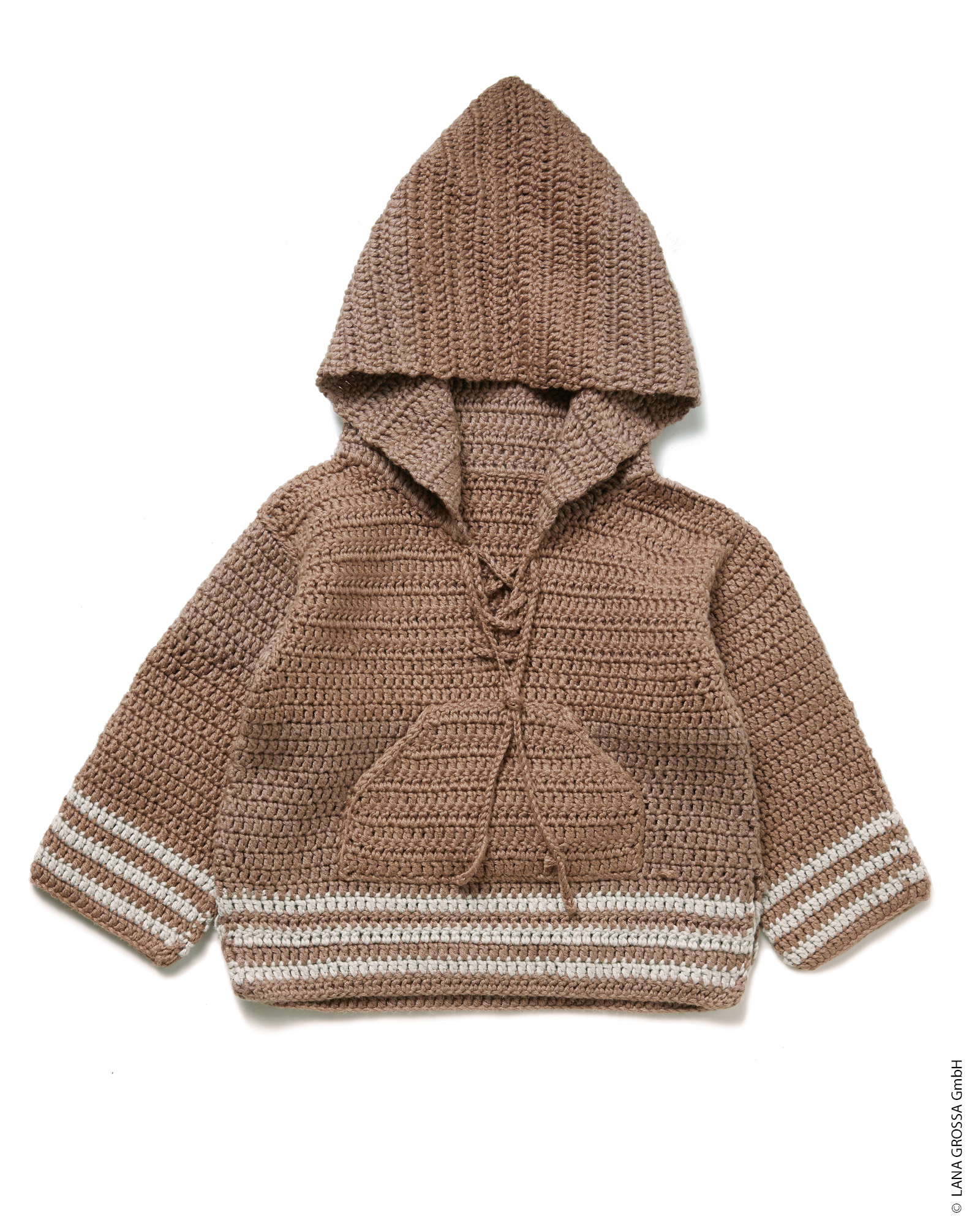 Strickset Kapuzenpulli Gehäkelt Aus Soft Cotton Von Lana Grossa 2 Strickset Kapuzenpulli Gehäkelt Aus Soft Cotton Von Lana Grossa – Bild 2