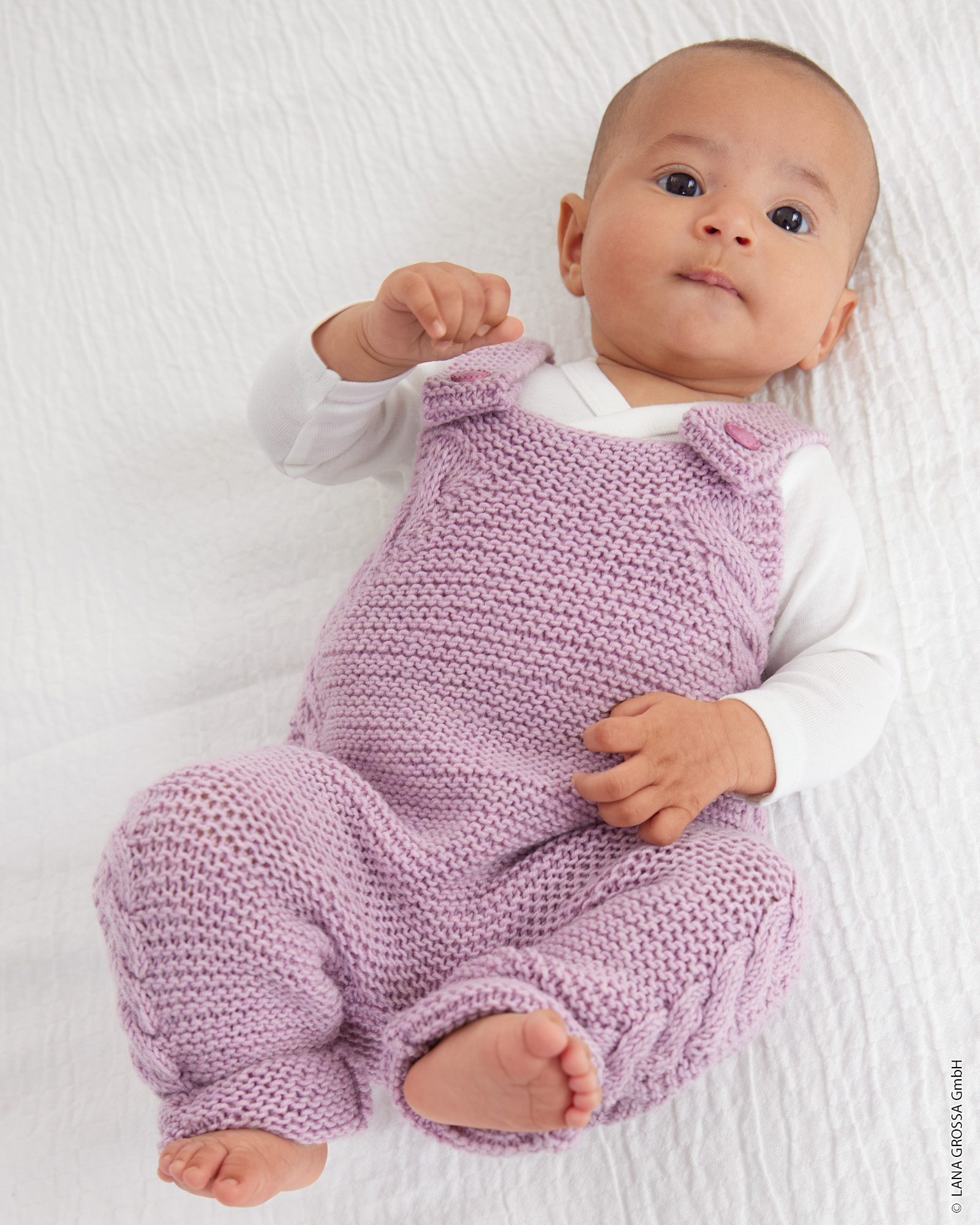 Strickset Latzhose Mit Zopfmuster Aus Cool Wool Von Lana Grossa 1 Latzhose Mit Zopfmuster - Cool Wool