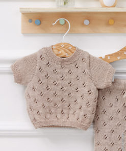 Strickset Kurzarmpulli Mit Ajourmuster Aus Cool Wool Baby Von Lana Grossa – Bild 3