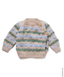Strickset Wickeljacke Mit Noppenmuster Aus Cool Wool Baby Von Lana Grossa – Bild 2