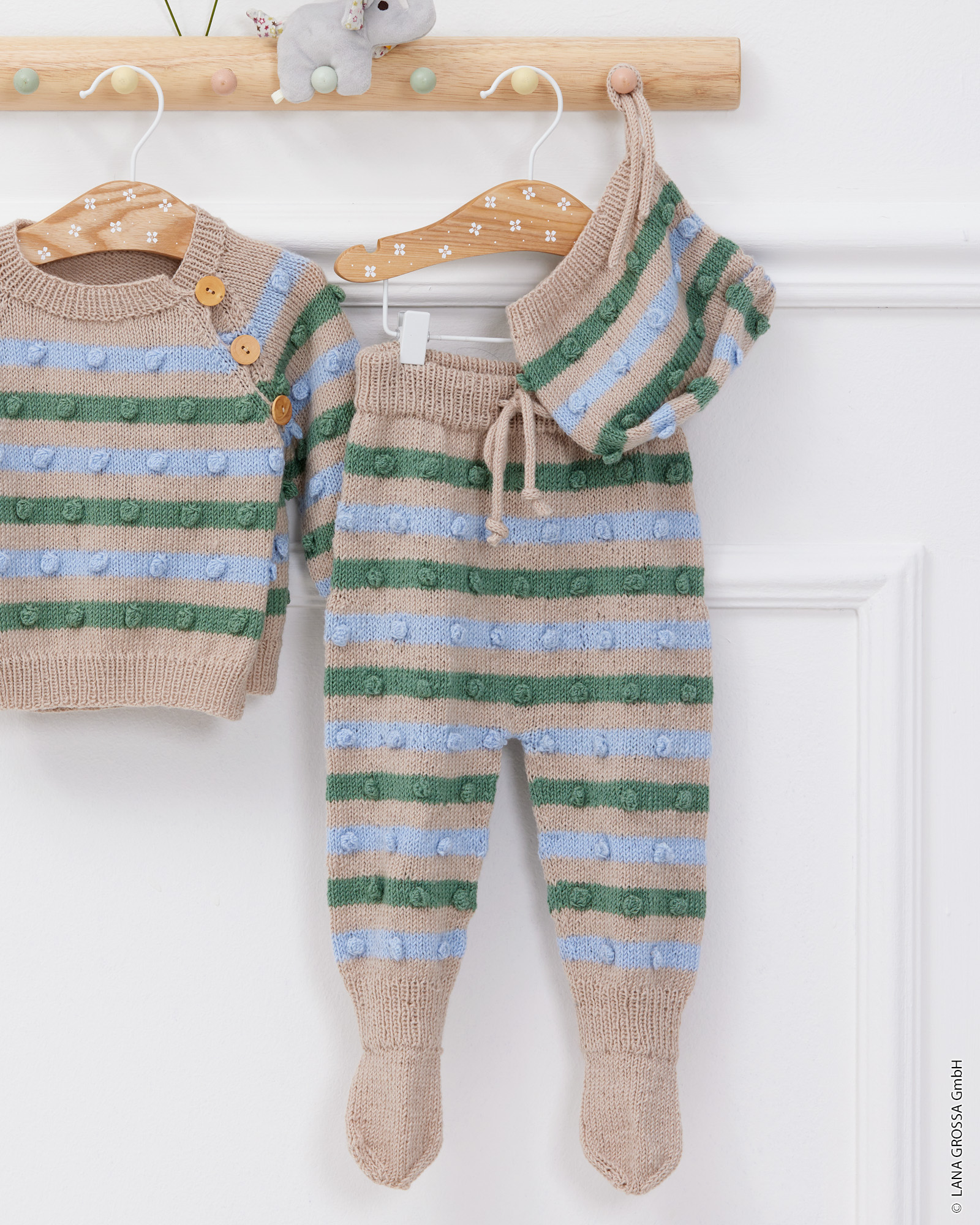 Strickset Hose Mit Noppenmuster Aus Cool Wool Baby Von Lana Grossa 1 Hose Mit Noppenmuster - Cool Wool Baby