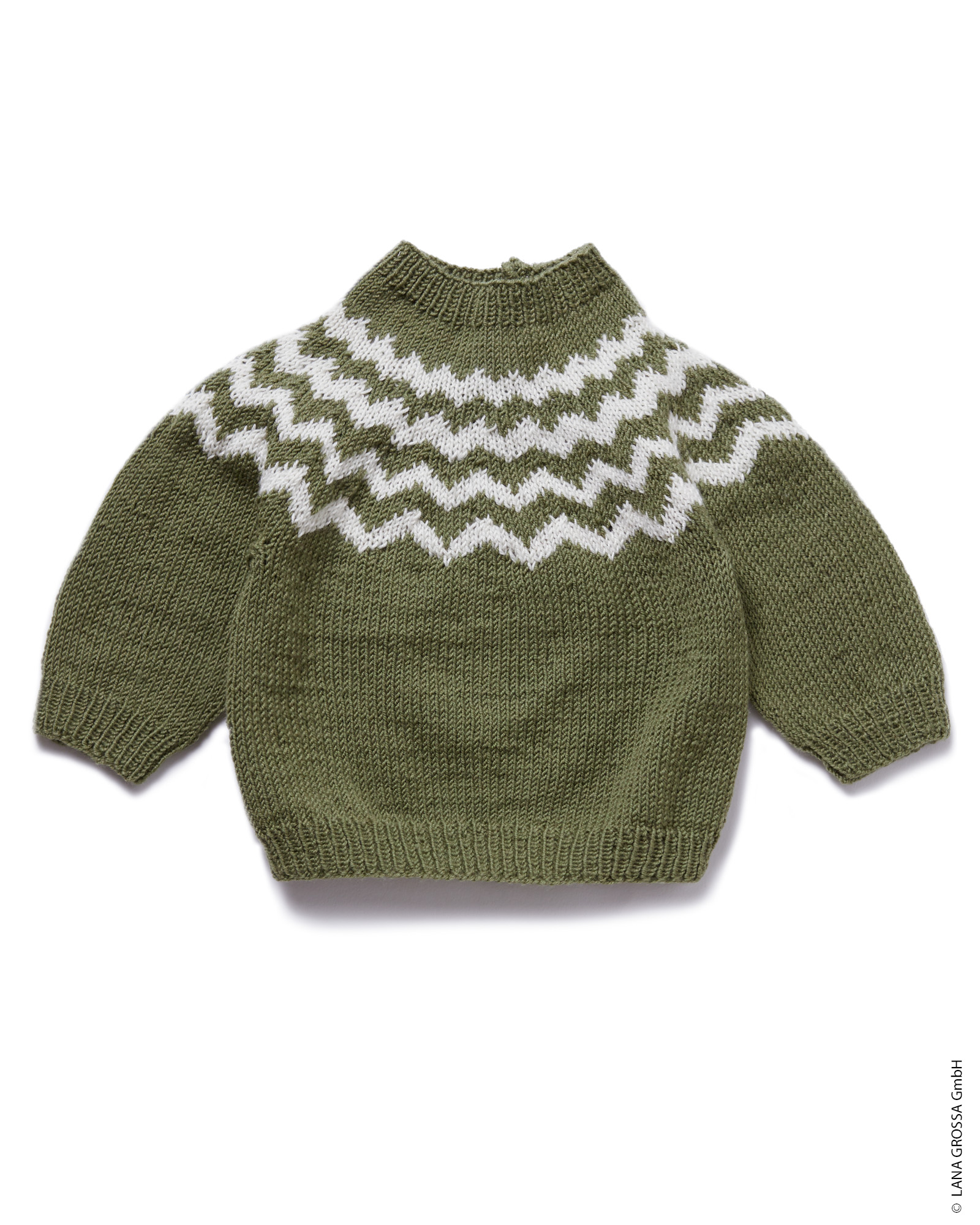 Strickset Pullover Mit Jacquardmuster Aus Cool Wool Baby Von Lana Grossa 2 Strickset Pullover Mit Jacquardmuster Aus Cool Wool Baby Von Lana Grossa – Bild 2
