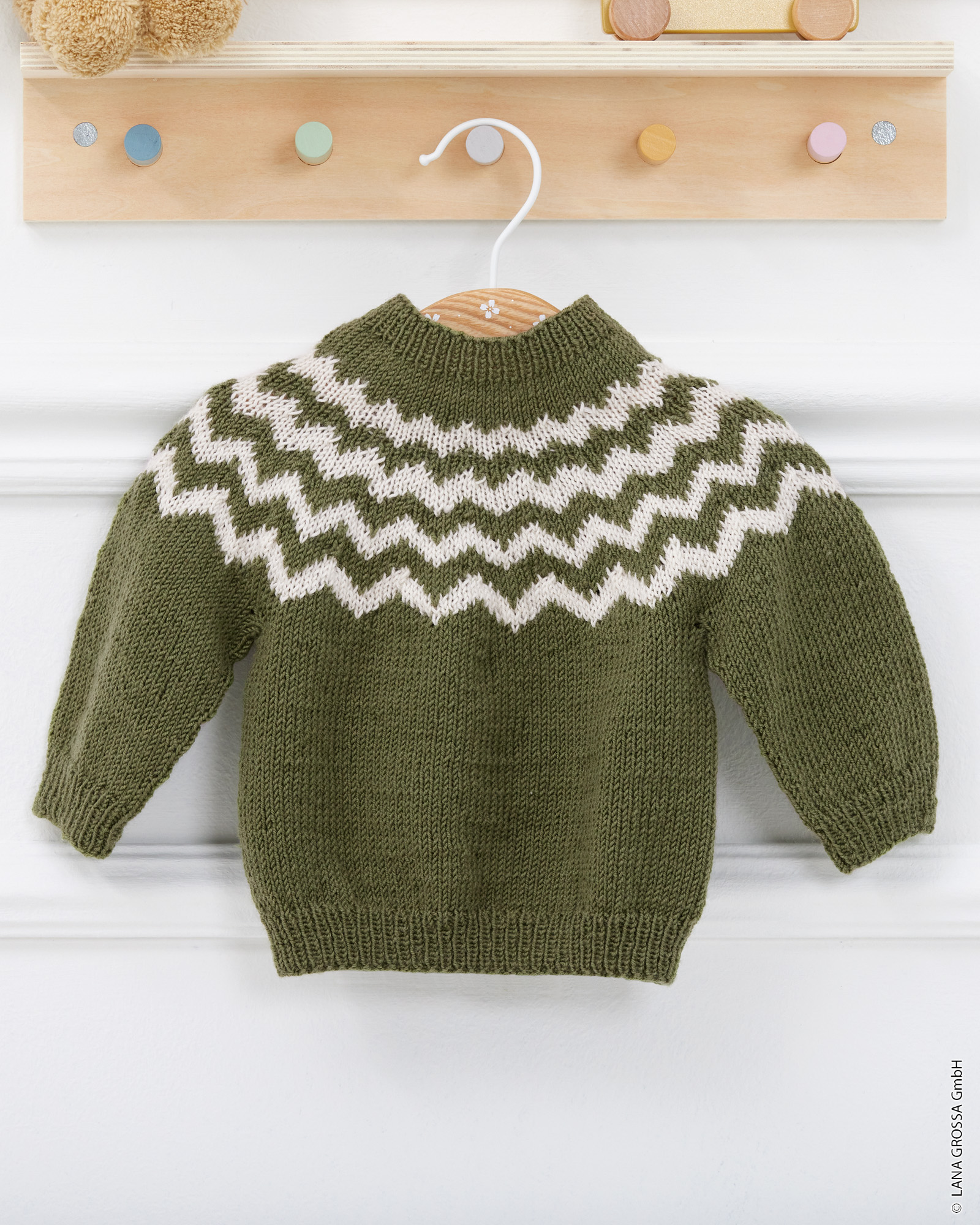 Strickset Pullover Mit Jacquardmuster Aus Cool Wool Baby Von Lana Grossa 3 Strickset Pullover Mit Jacquardmuster Aus Cool Wool Baby Von Lana Grossa – Bild 3