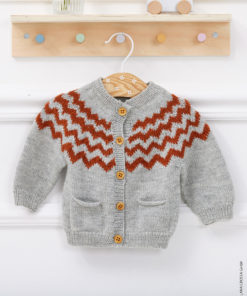 Strickset Cardigan Mit Jacquardmuster Aus Cool Wool Baby Von Lana Grossa – Bild 3