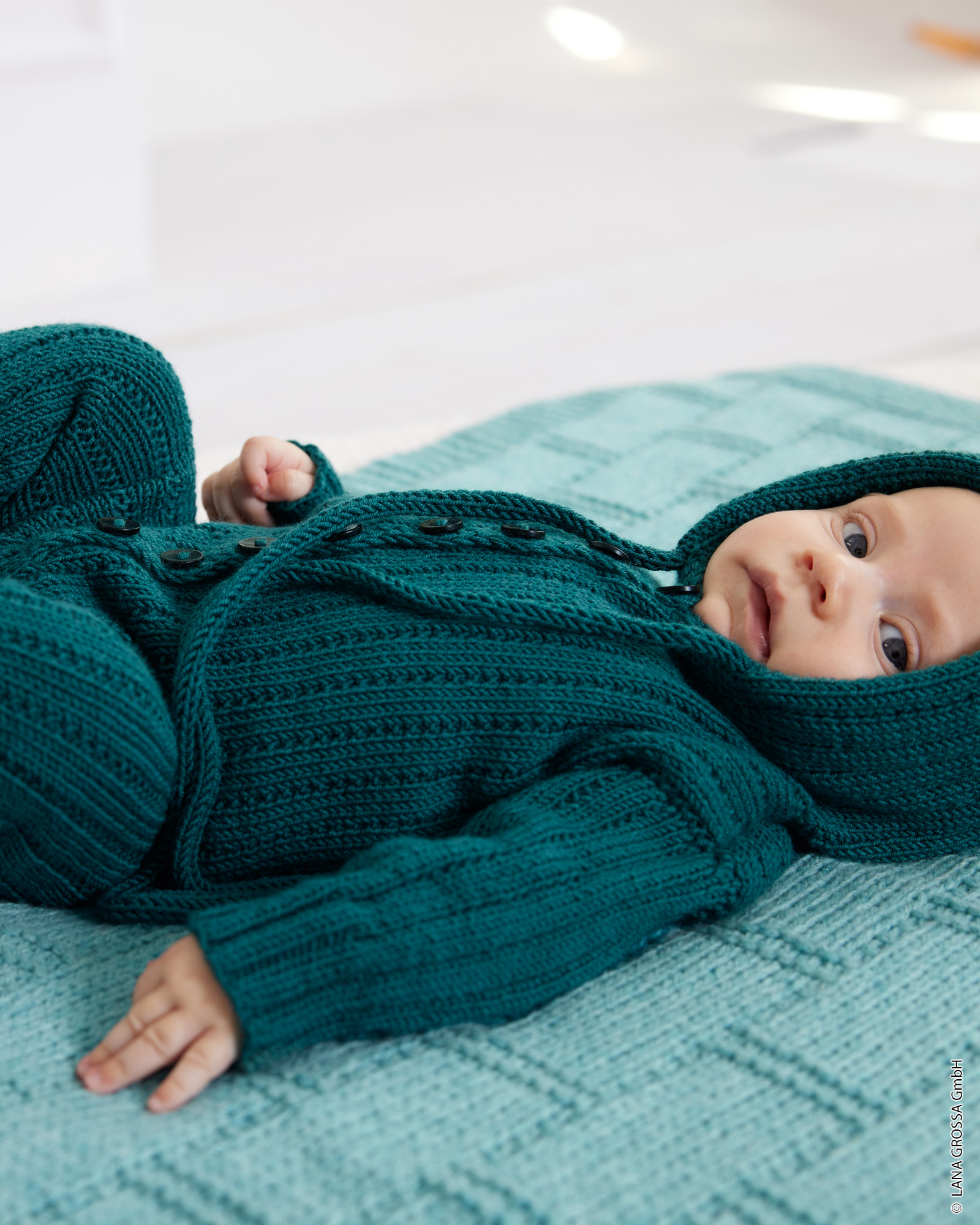 Strickset Overall Mit Streifenmuster Aus Cool Merino Big Von Lana Grossa 1 Overall Mit Streifenmuster - Cool Merino Big