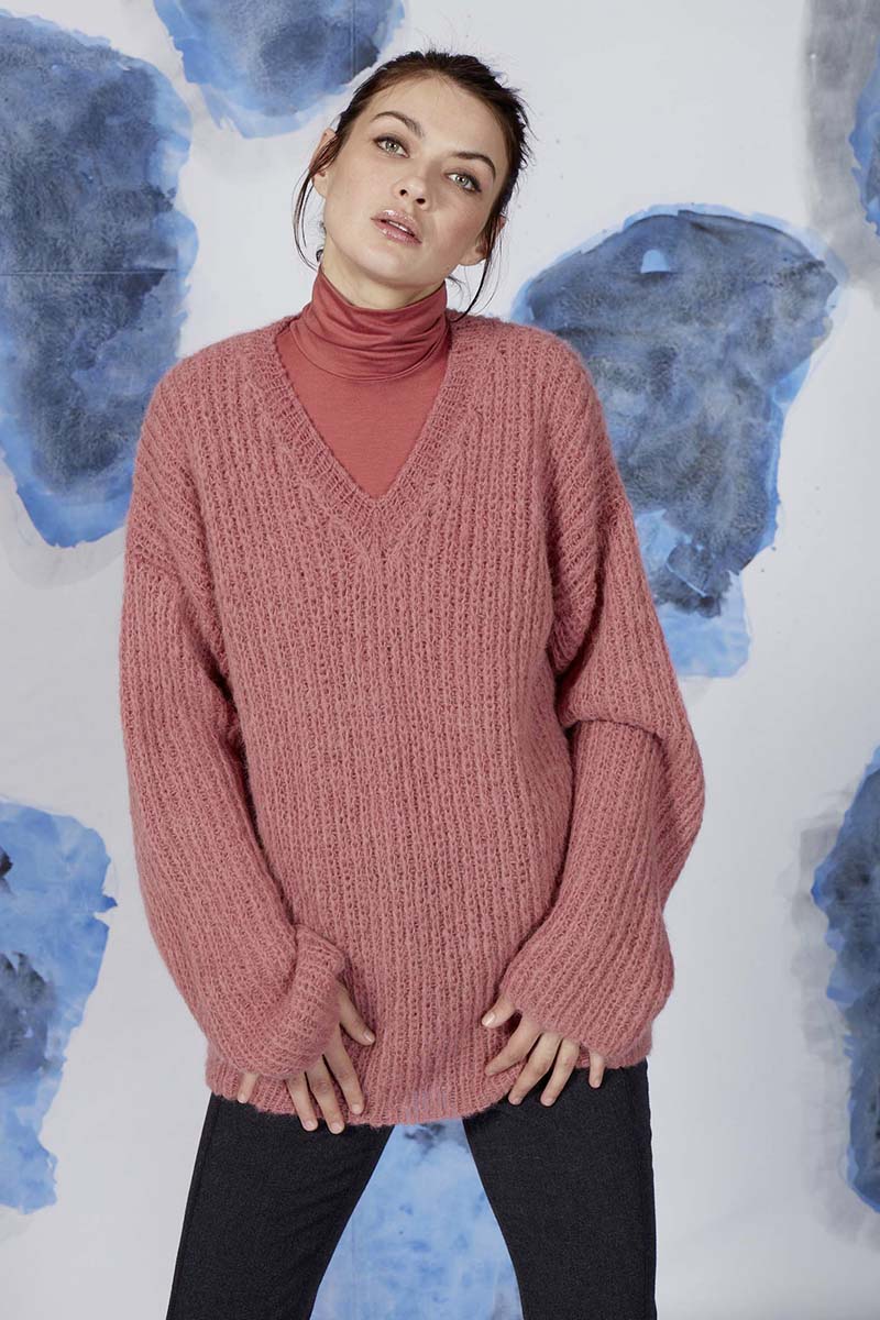 Strickset Pullover Aus Suri Alpaca Von Lang Yarns 3 Strickset Pullover Aus Suri Alpaca Von Lang Yarns – Bild 3