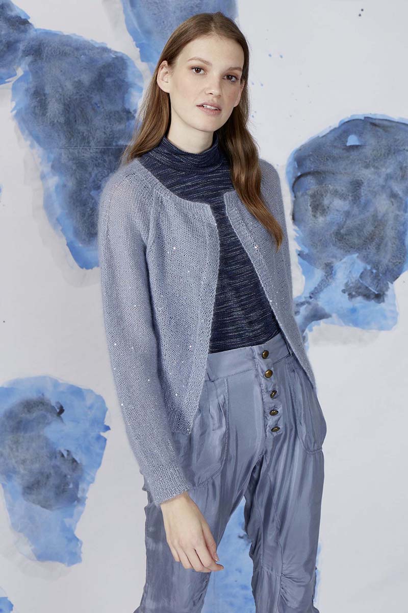 Strickset Top Down Jacke Aus Mohair Fancy Von Lang Yarns 3 Strickset Top Down Jacke Aus Mohair Fancy Von Lang Yarns – Bild 3
