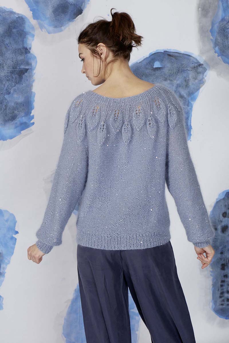 Strickset Top Down Pullover Aus Mohair Fancy Von Lang Yarns 2 Strickset Top Down Pullover Aus Mohair Fancy Von Lang Yarns – Bild 2