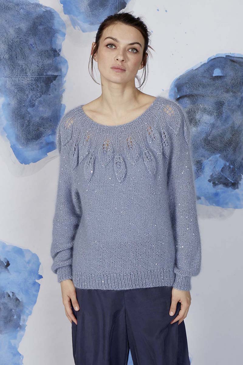 Strickset Top Down Pullover Aus Mohair Fancy Von Lang Yarns 4 Strickset Top Down Pullover Aus Mohair Fancy Von Lang Yarns – Bild 4