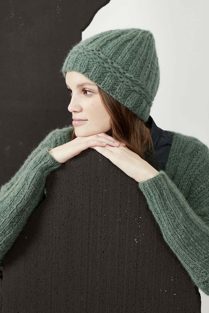 Strickset Mütze Aus Malou Light Von Lang Yarns 2 Strickset Mütze Aus Malou Light Von Lang Yarns – Bild 2