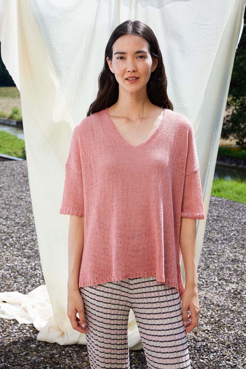 Strickset Kurzarmpullover Aus Crealino Von Lang Yarns 4 Strickset Kurzarmpullover Aus Crealino Von Lang Yarns – Bild 4