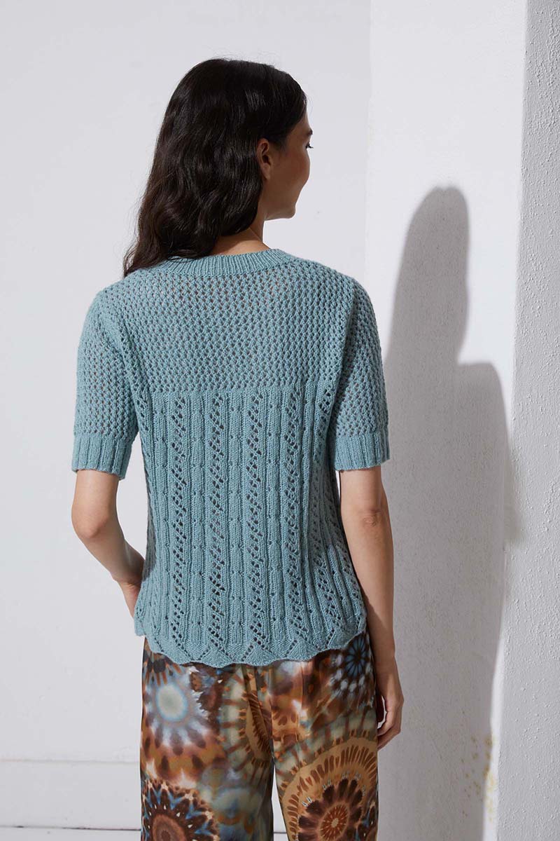 Strickset Kurzarmpullover Aus Regina Von Lang Yarns 2 Strickset Kurzarmpullover Aus Regina Von Lang Yarns – Bild 2