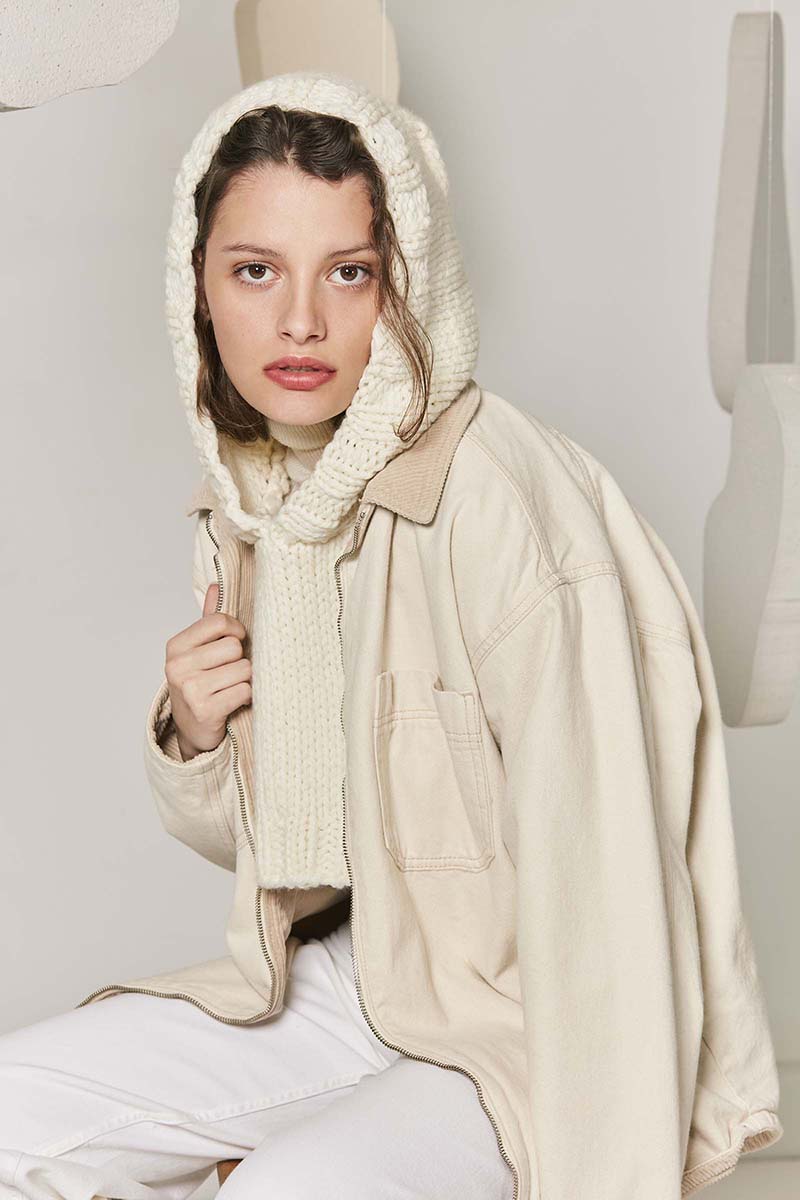 Strickset Hooded Collar Aus Fire Von Lang Yarns 3 Strickset Hooded Collar Aus Fire Von Lang Yarns – Bild 3