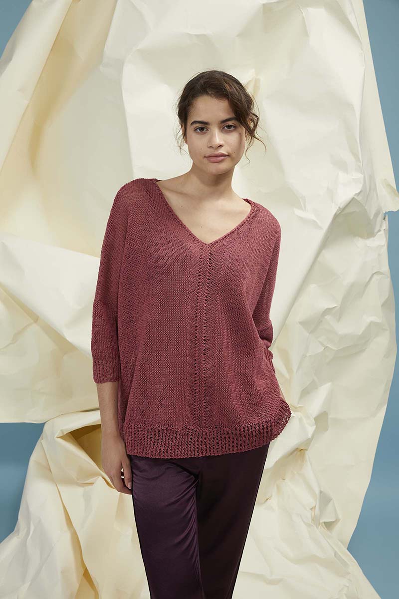 Strickset Pullover Aus Crealino Von Lang Yarns 3 Strickset Pullover Aus Crealino Von Lang Yarns – Bild 3