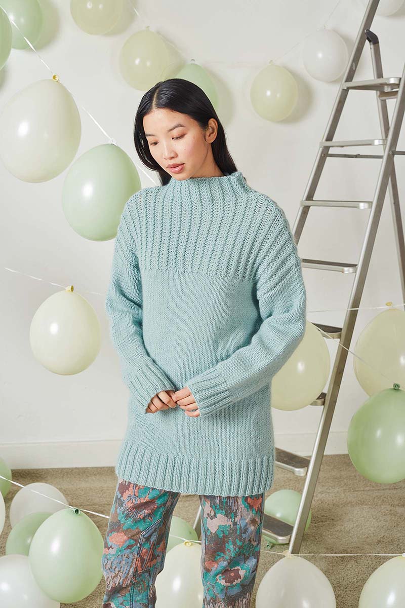 Strickset Pullover Aus Lambswool Und Lace Lamé Von Lang Yarns 1 Strickset Pullover Aus Lambswool Und Lace Lamé Von Lang Yarns