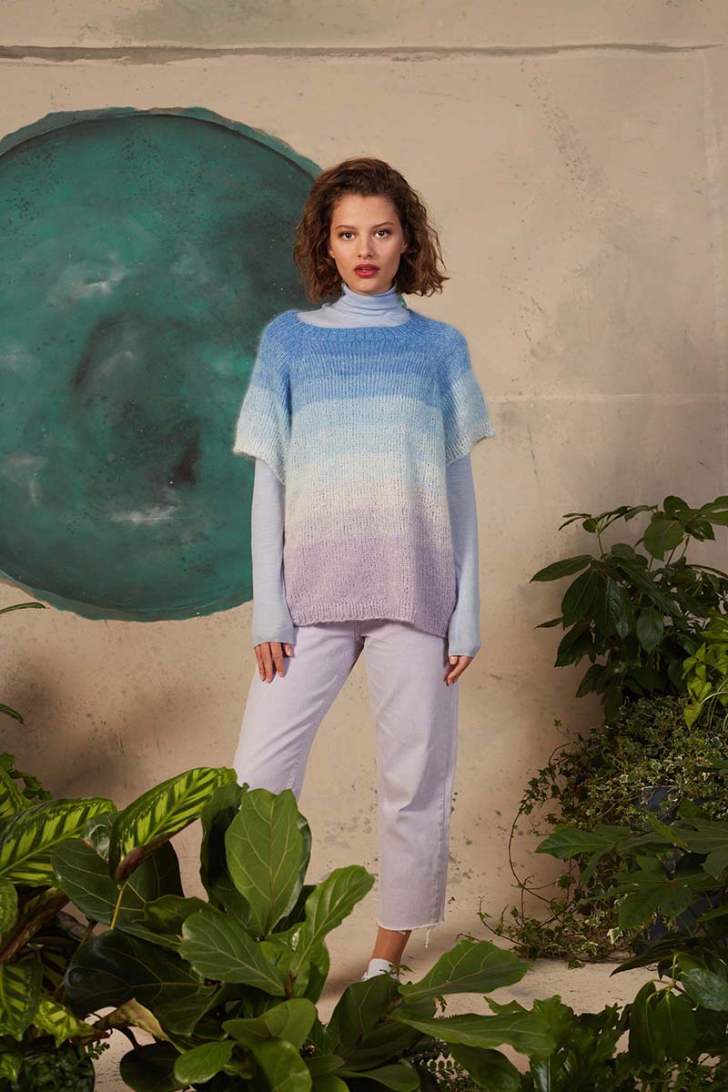 Strickset Pullover Top Down Aus Mohair 21 Von Lang Yarns 2 Strickset Pullover Top Down Aus Mohair 21 Von Lang Yarns – Bild 2