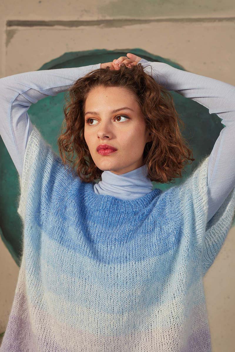 Strickset Pullover Top Down Aus Mohair 21 Von Lang Yarns 4 Strickset Pullover Top Down Aus Mohair 21 Von Lang Yarns – Bild 4