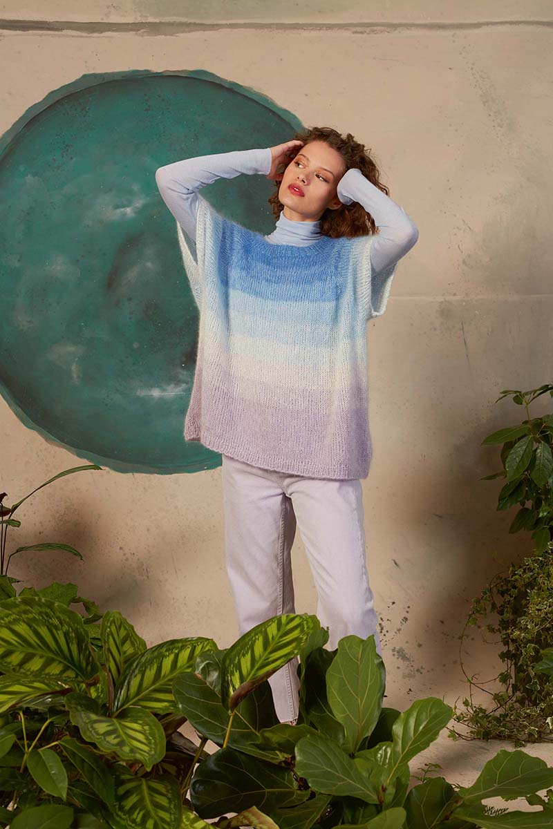 Strickset Pullover Top Down Aus Mohair 21 Von Lang Yarns 1 Strickset Pullover Top Down Aus Mohair 21 Von Lang Yarns