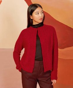 Strickset Jacke Top Down aus Suri Alpaca von Lang Yarns