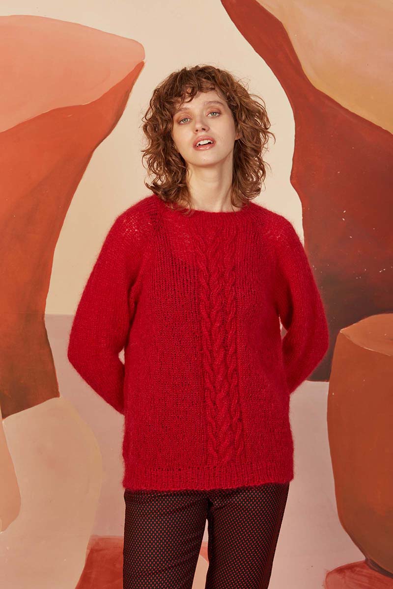 Strickset Pullover Top Down Aus Mohair Luxe Von Lang Yarns 3 Strickset Pullover Top Down Aus Mohair Luxe Von Lang Yarns – Bild 3
