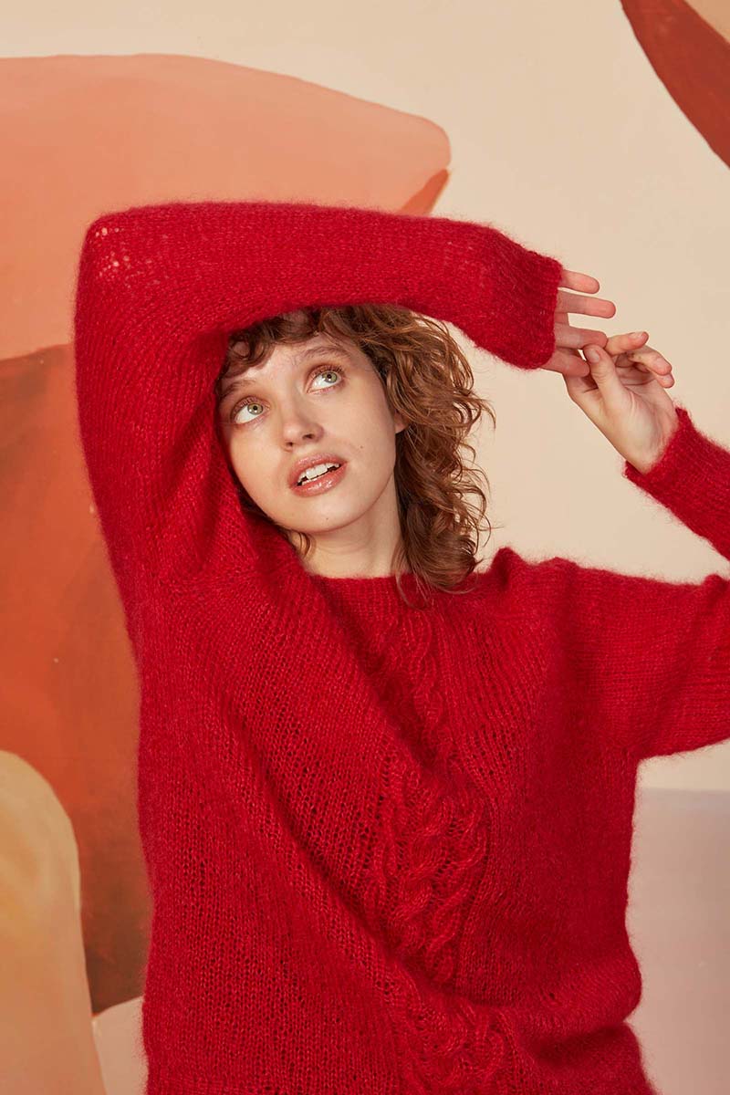 Strickset Pullover Top Down Aus Mohair Luxe Von Lang Yarns 4 Strickset Pullover Top Down Aus Mohair Luxe Von Lang Yarns – Bild 4