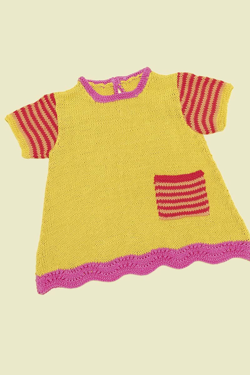 Strickset Kleid Aus Baby Cotton Von Lang Yarns 3 Strickset Kleid Aus Baby Cotton Von Lang Yarns – Bild 3