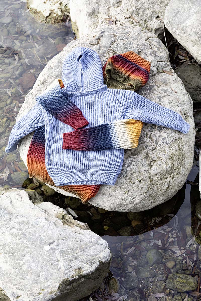 Strickset Kapuzenpullover Aus Merino 150 Von Lang Yarns 1 Strickset Kapuzenpullover Aus Merino 150 Von Lang Yarns
