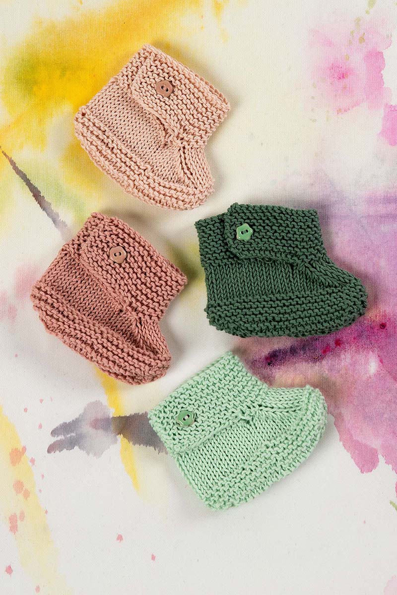 Strickset Schühchen Aus Baby Cotton Von Lang Yarns 1 Strickset Schühchen Aus Baby Cotton Von Lang Yarns