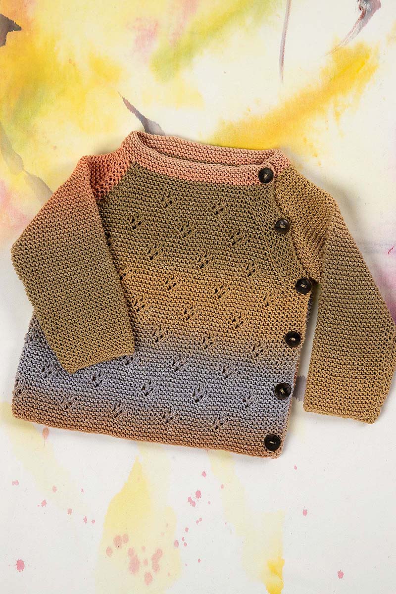 Strickset Wickelpullover Aus Baby Cotton Color Von Lang Yarns 1 Strickset Wickelpullover Aus Baby Cotton Color Von Lang Yarns