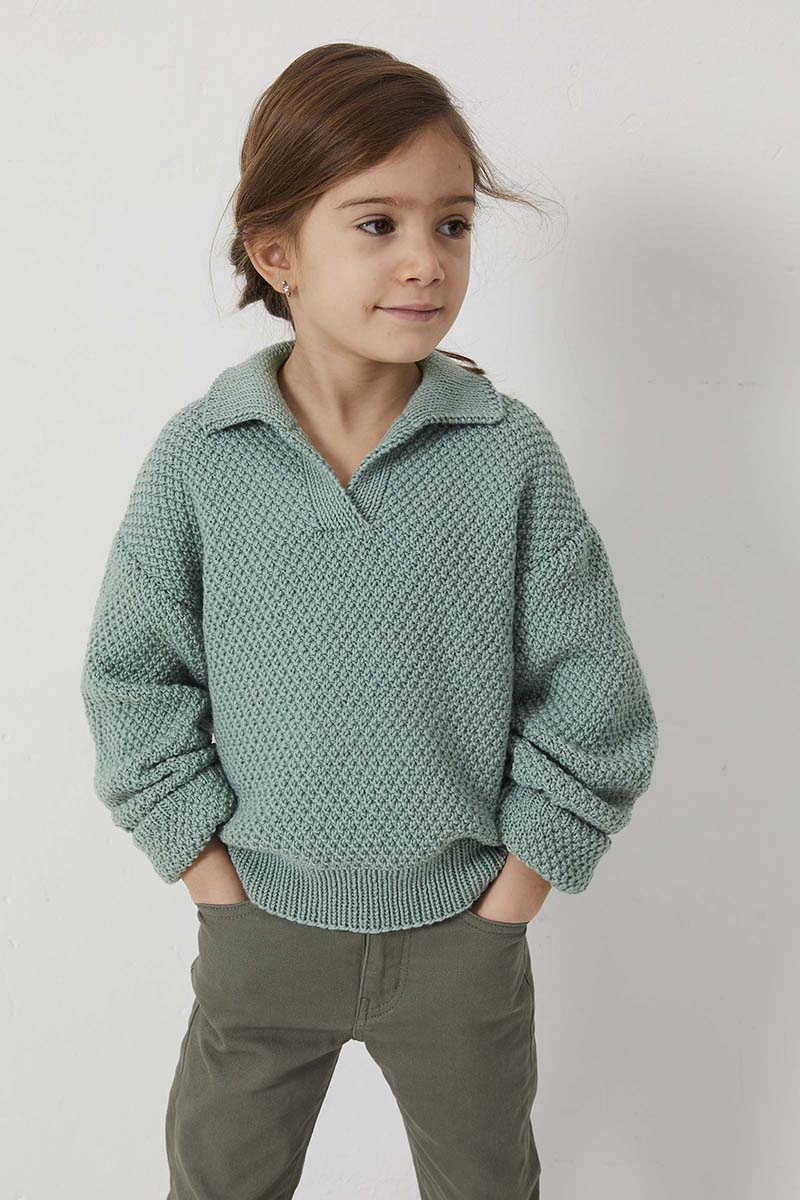 Strickset Polopullover Aus Atlantis Von Lang Yarns 3 Strickset Polopullover Aus Atlantis Von Lang Yarns – Bild 3