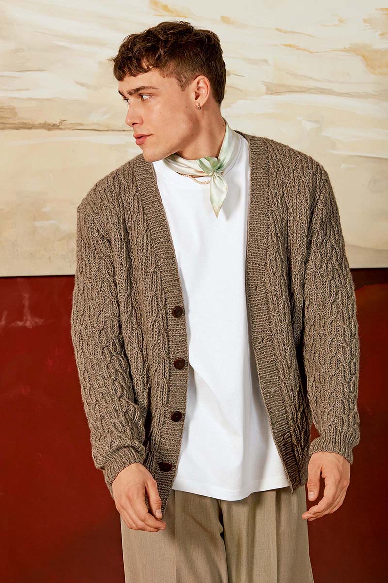 Strickset Herrenjacke Aus Yak Von Lang Yarns 1 Strickset Herrenjacke Aus Yak Von Lang Yarns