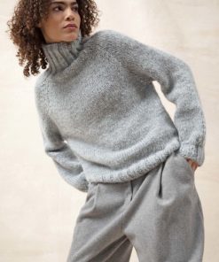 Strickset Pullover Top Down aus Suri Alpaca und Carpe Diem von Lang Yarns