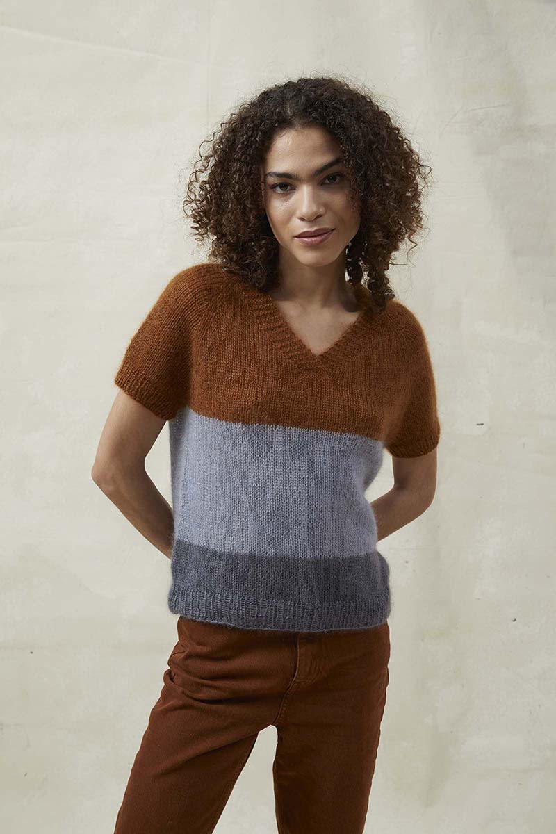 Strickset V-Pullunder Top Down Aus Lace Von Lang Yarns 3 Strickset V-Pullunder Top Down Aus Lace Von Lang Yarns – Bild 3