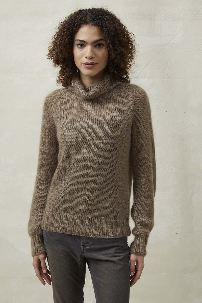 Strickset Pullover Mit Rollkragen Top Down Aus Lace Von Lang Yarns 4 Strickset Pullover Mit Rollkragen Top Down Aus Lace Von Lang Yarns – Bild 4