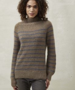 Strickset Pullover Mit Streifen Top Down Aus Lace Von Lang Yarns 7 Strickset Pullover Mit Streifen Top Down Aus Lace Von Lang Yarns – Bild 4
