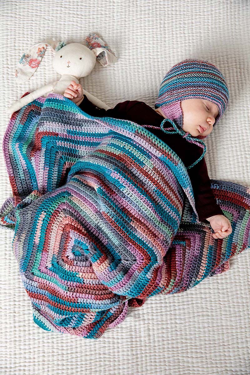Strickset Decke Aus Merino 200 Bebe Color Von Lang Yarns 2 Strickset Decke Aus Merino 200 Bebe Color Von Lang Yarns – Bild 2