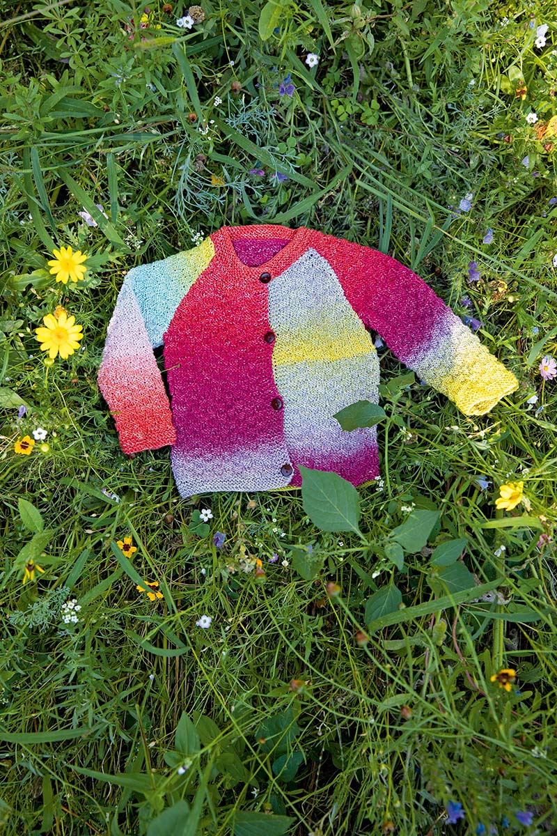 Strickset Jacke Aus Baby Cotton Color Von Lang Yarns 1 Strickset Jacke Aus Baby Cotton Color Von Lang Yarns