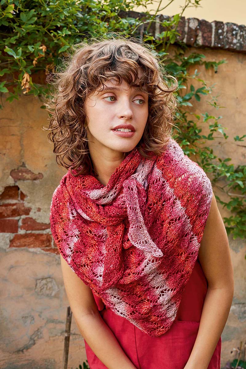 Strickset Dreiecktuch Aus Linello Von Lang Yarns 3 Strickset Dreiecktuch Aus Linello Von Lang Yarns – Bild 3