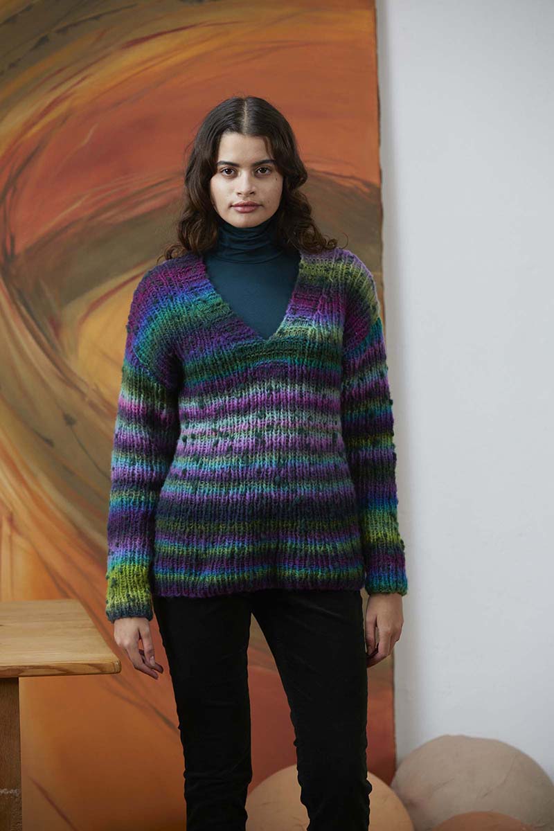 Strickset Kurzer Pullover Aus Cloud Tweed Von Lang Yarns 3 Strickset Kurzer Pullover Aus Cloud Tweed Von Lang Yarns – Bild 3
