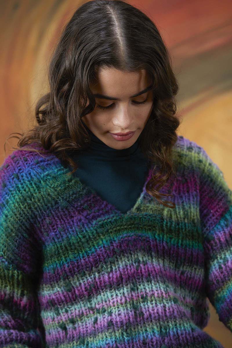 Strickset Kurzer Pullover Aus Cloud Tweed Von Lang Yarns 4 Strickset Kurzer Pullover Aus Cloud Tweed Von Lang Yarns – Bild 4