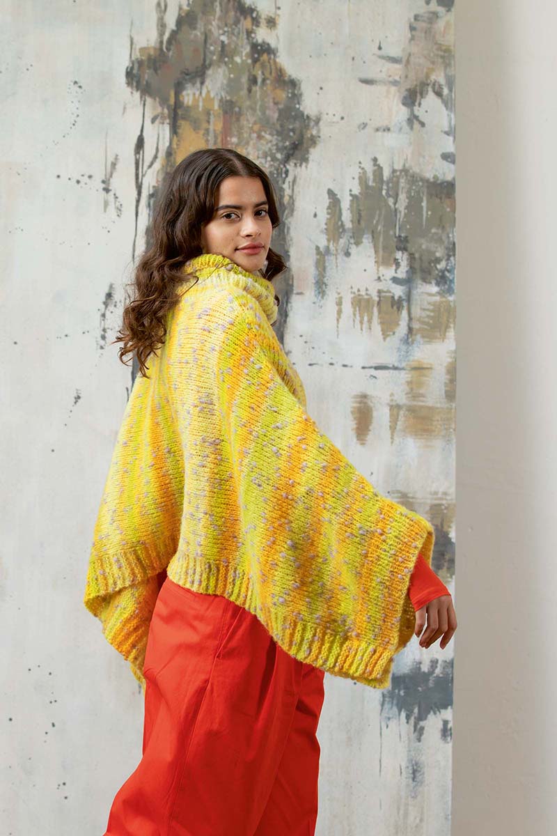 Strickset Cape Aus Cloud Tweed Von Lang Yarns 1 Strickset Cape Aus Cloud Tweed Von Lang Yarns