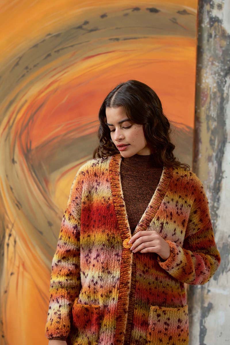 Strickset Lange Jacke Aus Cloud Tweed Von Lang Yarns 2 Strickset Lange Jacke Aus Cloud Tweed Von Lang Yarns – Bild 2