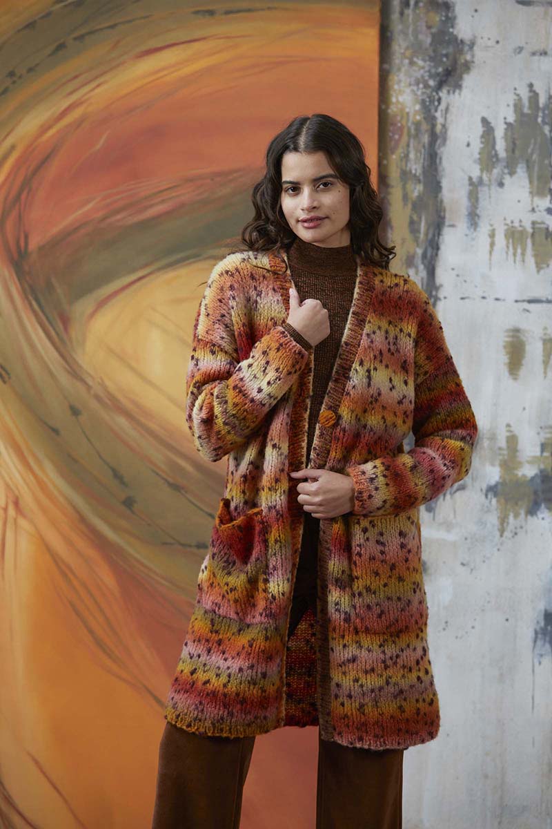 Strickset Lange Jacke Aus Cloud Tweed Von Lang Yarns 4 Strickset Lange Jacke Aus Cloud Tweed Von Lang Yarns – Bild 4