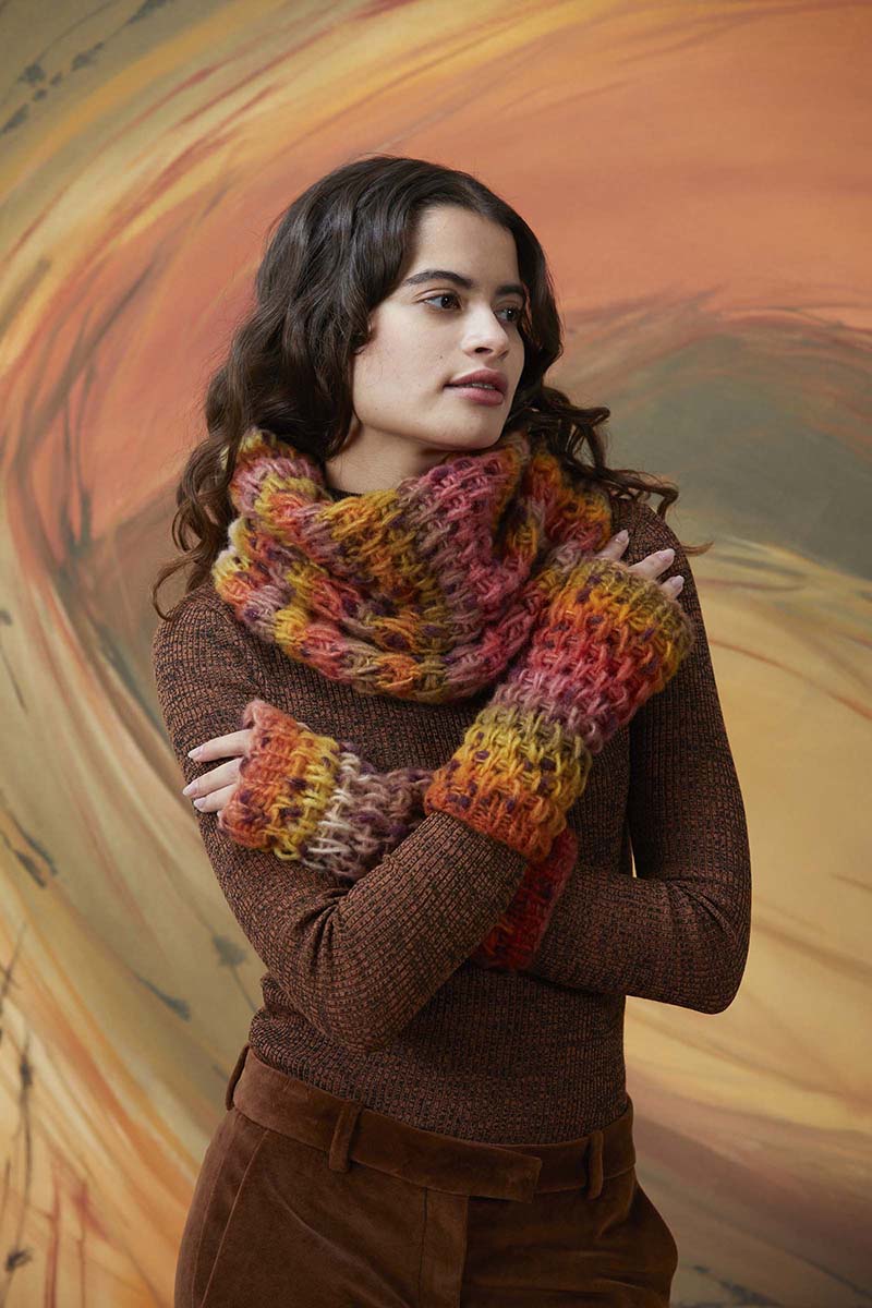 Strickset Loop Aus Cloud Tweed Von Lang Yarns 2 Strickset Loop Aus Cloud Tweed Von Lang Yarns – Bild 2