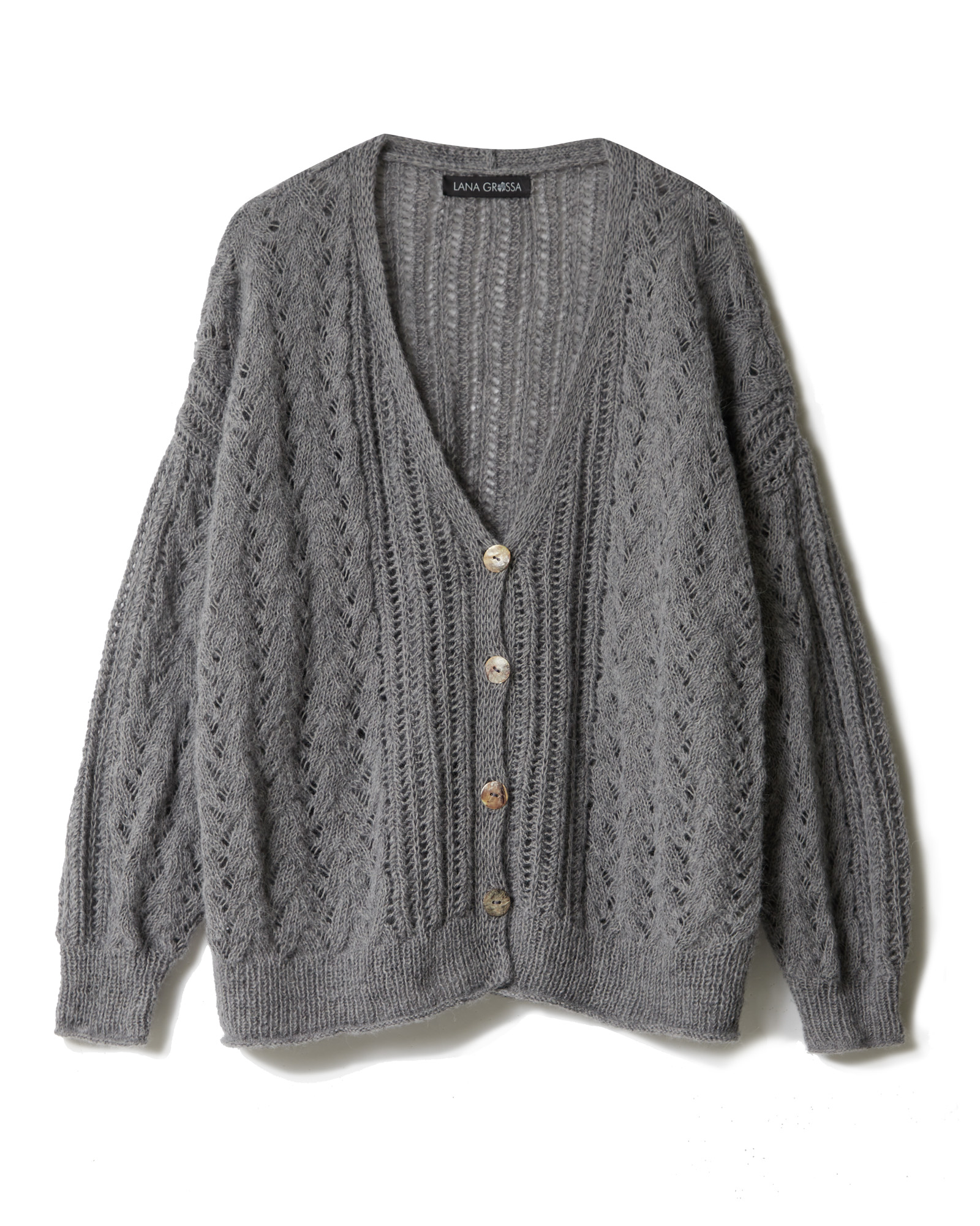 Strickset Ajourmuster Jacke Aus Ecopuno Von Lana Grossa 2 Strickset Ajourmuster Jacke Aus Ecopuno Von Lana Grossa – Bild 2