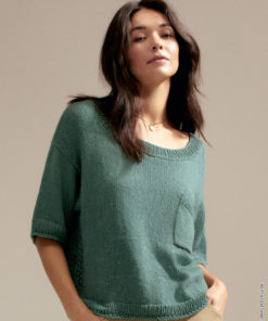 Strickset Kastenshirt Mit Ajour Detail aus Alta Moda Cotolana von Lana Grossa